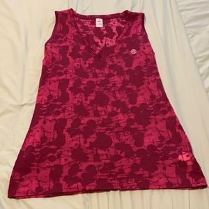 Zumba pink v-neck sleeveless top
